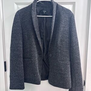 PREMISE Brand Women's Charcoal Gray Textured Knit Blazer Size 8